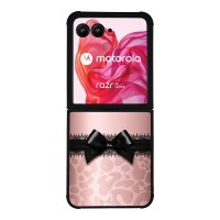 Θήκη Sonique DIVA Series για Motorola Motorola Razr 50 Ultra Λεοπάρ Φιόγκος – Ροζ