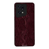 Θήκη Sonique DIVA Series για Oppo Find X5 Pro 5G Βουργουνδί Δαντέλα