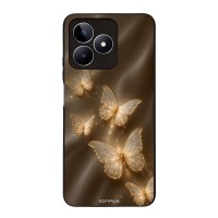 Θήκη Sonique DIVA Series για Realme C51 / Realme C53 / Realme Note 50 4G Χρυσές Πεταλούδες