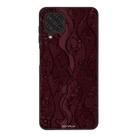 Θήκη Sonique DIVA Series για Samsung Galaxy A22 4G / Galaxy M32 4G / Galaxy M22 4G Βουργουνδί Δαντέλα