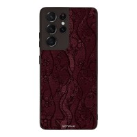 Θήκη Sonique DIVA Series για Samsung Galaxy S21 Ultra Βουργουνδί Δαντέλα