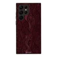 Θήκη Sonique DIVA Series για Samsung Galaxy S22 Ultra Βουργουνδί Δαντέλα