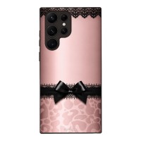 Θήκη Sonique DIVA Series για Samsung Galaxy S22 Ultra Λεοπάρ Φιόγκος – Ροζ