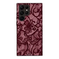 Θήκη Sonique DIVA Series για Samsung Galaxy S22 Ultra Μπορντό Δαντέλα