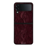 Θήκη Sonique DIVA Series για Samsung Galaxy Z Flip 4 Βουργουνδί Δαντέλα