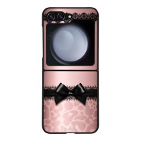 Θήκη Sonique DIVA Series για Samsung Galaxy Z Flip 5 Λεοπάρ Φιόγκος – Ροζ
