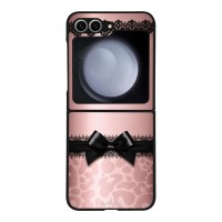 Θήκη Sonique DIVA Series για Samsung Galaxy Z Flip 6 / Galaxy Z Flip 7 FE 5G Λεοπάρ Φιόγκος – Ροζ