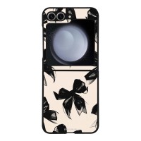 Θήκη Sonique DIVA Series για Samsung Galaxy Z Flip 6 / Galaxy Z Flip 7 FE 5G Μαύρα Φιογκάκια