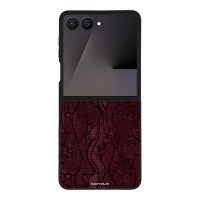Θήκη Sonique DIVA Series για Samsung Galaxy Z Flip 7 Βουργουνδί Δαντέλα