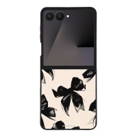 Θήκη Sonique DIVA Series για Samsung Galaxy Z Flip 7 Μαύρα Φιογκάκια