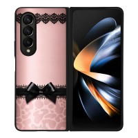 Θήκη Sonique DIVA Series για Samsung Galaxy Z Fold 4 Λεοπάρ Φιόγκος – Ροζ