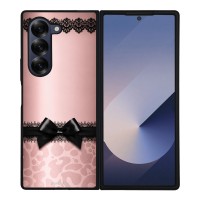Θήκη Sonique DIVA Series για Samsung Galaxy Z Fold 6 Λεοπάρ Φιόγκος – Ροζ