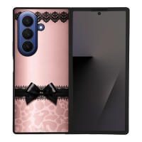 Θήκη Sonique DIVA Series για Samsung Galaxy Z Fold 7 Λεοπάρ Φιόγκος – Ροζ