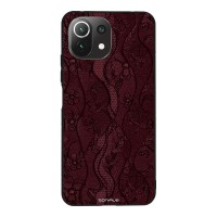 Θήκη Sonique DIVA Series για Xiaomi Mi 11 Lite 4G / Mi 11 Lite 5G Βουργουνδί Δαντέλα