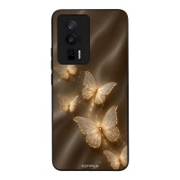 Θήκη Sonique DIVA Series για Xiaomi Poco F5 Pro 5G Χρυσές Πεταλούδες