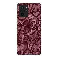 Θήκη Sonique DIVA Series για Xiaomi Redmi Note 10 / Redmi Note 10s / Poco M5s Μπορντό Δαντέλα