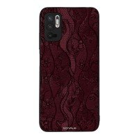 Θήκη Sonique DIVA Series για Xiaomi Redmi Note 10 5G / Poco M3 Pro 5G Βουργουνδί Δαντέλα