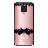 Θήκη Sonique DIVA Series για Xiaomi Redmi Note 9S/9 Pro Λεοπάρ Φιόγκος – Ροζ