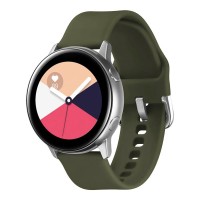 Λουράκι Σιλικόνης Universal Soft Band Sonique 22mm με Ασημί Κούμπωμα για Samsung, Huawei, Amazfit, Xiaomi, Honor Λαδί