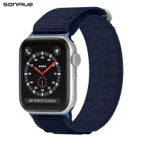 Λουράκι Nylon Alpine Loop Band Sonique για Apple Watch (42/44/45/49MM) Μπλε Σκούρο
