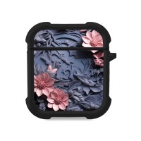 Θήκη Σιλικόνης Sonique 3D Flower Series για AirPods 1/2 Ροζ 02