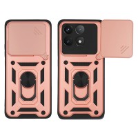 Θήκη Ring Armor CamPro Sonique για Xiaomi Poco F6 Pro 5G Ροζ Χρυσό