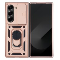 Θήκη Ring Armor CamPro Sonique για Samsung (Large Hole) Galaxy Z Fold 6 Ροζ Χρυσό