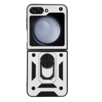 Θήκη Ring Armor CamPro Sonique για Samsung (Large Hole) Galaxy Z Flip 5 Ασημί