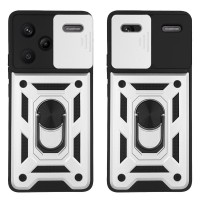 Θήκη Ring Armor CamPro Sonique για Xiaomi Redmi Note 13 Pro Plus 5G Ασημί