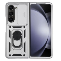 Θήκη Ring Armor CamPro Sonique για Samsung (Large Hole) Galaxy Z Fold 5 Ασημί