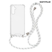 Θήκη Σιλικόνης με Κορδόνι Sonique Armor Clear Samsung Galaxy A16 4G / Galaxy A16 5G Rainbow Λευκό