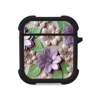 Θήκη Σιλικόνης Sonique 3D Flower Series για AirPods 1/2 Βιολετί