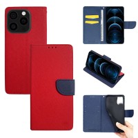 Θήκη Πορτοφόλι Sonique Trend Wallet Apple iPhone 16 Pro Κόκκινο / Σκούρο Μπλε