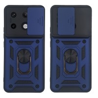 Θήκη Ring Armor CamPro Sonique για Xiaomi Redmi Note 13 Pro 4G / Poco M6 Pro 4G / Redmi Note 14S Μπλέ