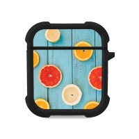 Θήκη Σιλικόνης Sonique Fruit Series για AirPods 1/2 Γκρέιπφρουτ