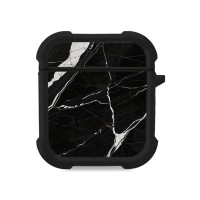 Θήκη Σιλικόνης Marble Series για AirPods 1/2 Μαύρο
