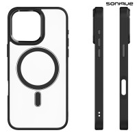 Θήκη Magnetic MagMetal Sonique Apple iPhone 16 Pro Max Μαύρο