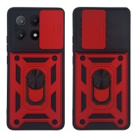 Θήκη Ring Armor CamPro Sonique για Xiaomi Poco X6 Pro 5G Κόκκινο