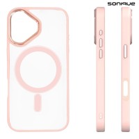 Θήκη Magnetic MagMetal Sonique Apple iPhone 16 Plus Ροζ