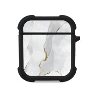 Θήκη Σιλικόνης Marble Series για AirPods 1/2 Λευκό 01