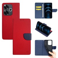 Θήκη Πορτοφόλι Sonique Trend Wallet Xiaomi Poco F6 5G Κόκκινο / Σκούρο Μπλε