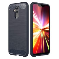 Θήκη Σιλικόνης Carbon TPU Fiber Brushed Huawei Mate 20 Lite Μπλε