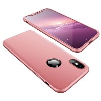 GKK 360 Full Body Protection Apple iPhone X / iPhone XS Ροζ Χρυσό