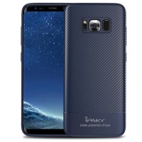 iPaky Carbon Fiber flexible TPU Samsung Galaxy S8 Plus Μπλε