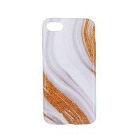 Θήκη Marble Silicon Apple iPhone 6/6s Gold / White