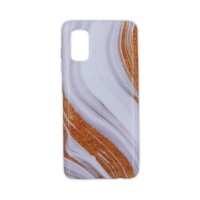 Θήκη Marble Silicon Samsung Galaxy A41 Gold / White
