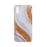 Θήκη Marble Silicon Samsung Galaxy A70/A70s Gold / White