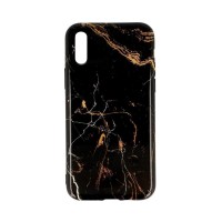 Θήκη Marble Silicon Xiaomi Redmi 9A / Redmi 9AT Black / Gold