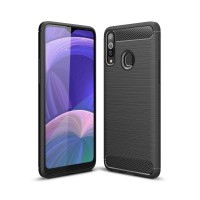 Θήκη Σιλικόνης Carbon TPU Fiber Brushed Samsung Galaxy A20s Μαύρο