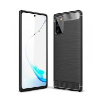 Θήκη Σιλικόνης Carbon TPU Fiber Brushed Samsung Galaxy Note 20 Μαύρο
